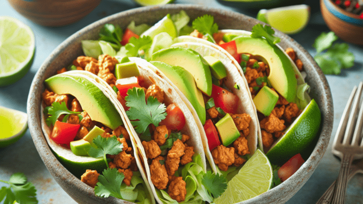 Geschmackvolle Taco-Bowls mit Putenhackfleisch im Südwest-Stil