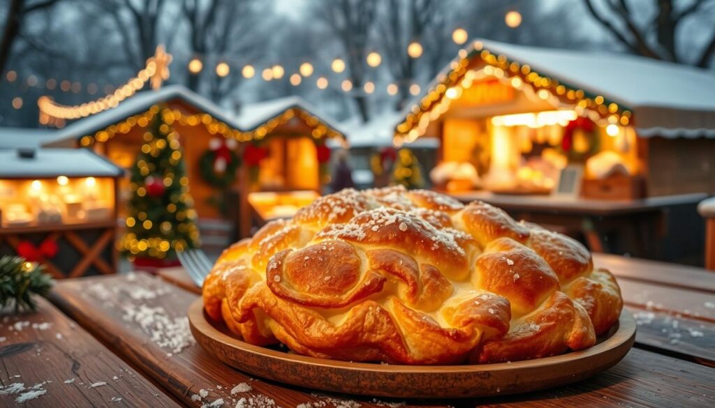 Kartoffelpuffer auf Weihnachtsmarkt