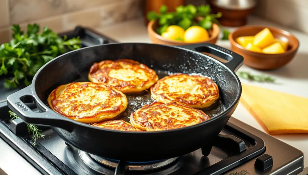 Kartoffelpuffer ausbacken