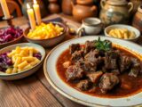 Klassisches Rezept Hirschgulasch aus der deutschen Küche