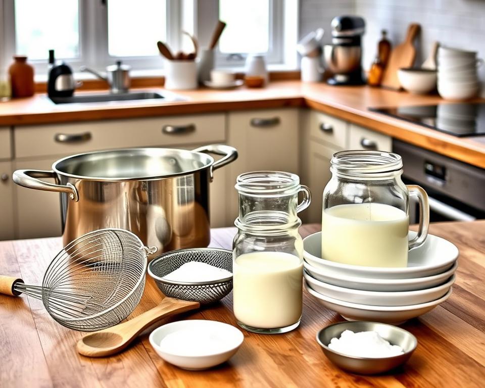 Küchengeräte für Rommegrot Zubereitung Küchengeräte für Rommegrot Zubereitung