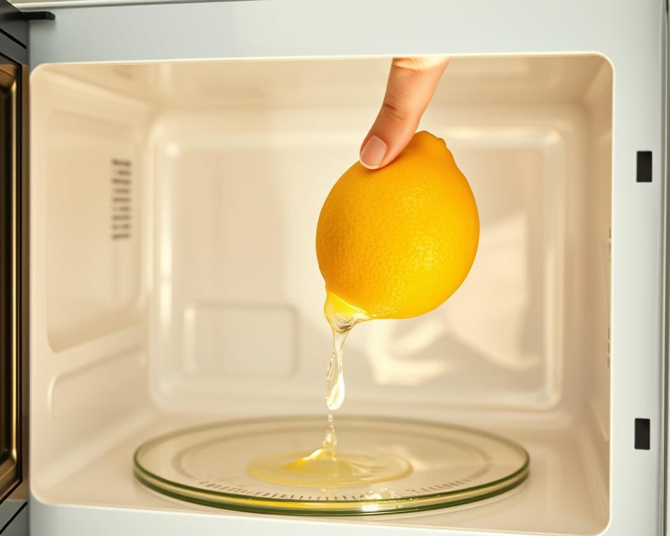 Mikrowelle Zitronenreinigung