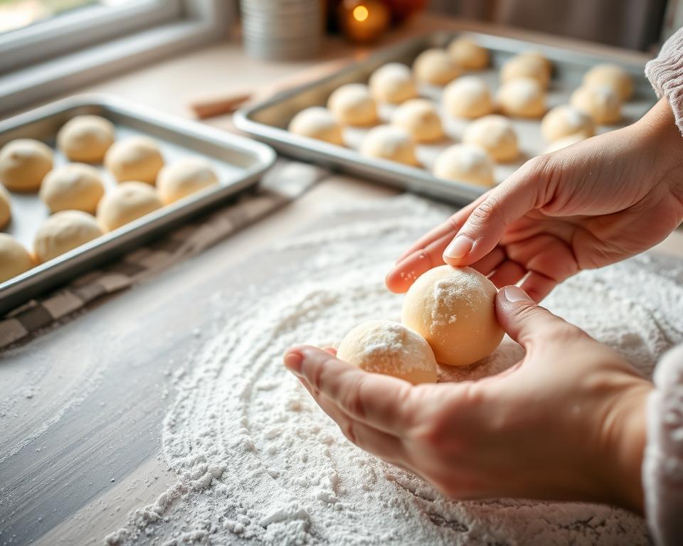 Schneebälle Plätzchen Zubereitung