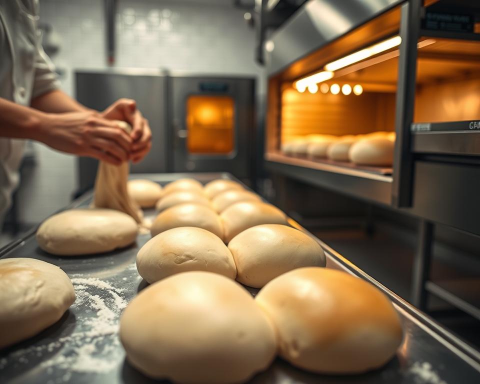 Burger Buns Herstellungsprozess