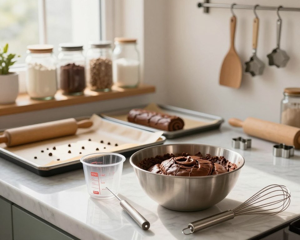 Backzubehör für vegane Schokobrötchen