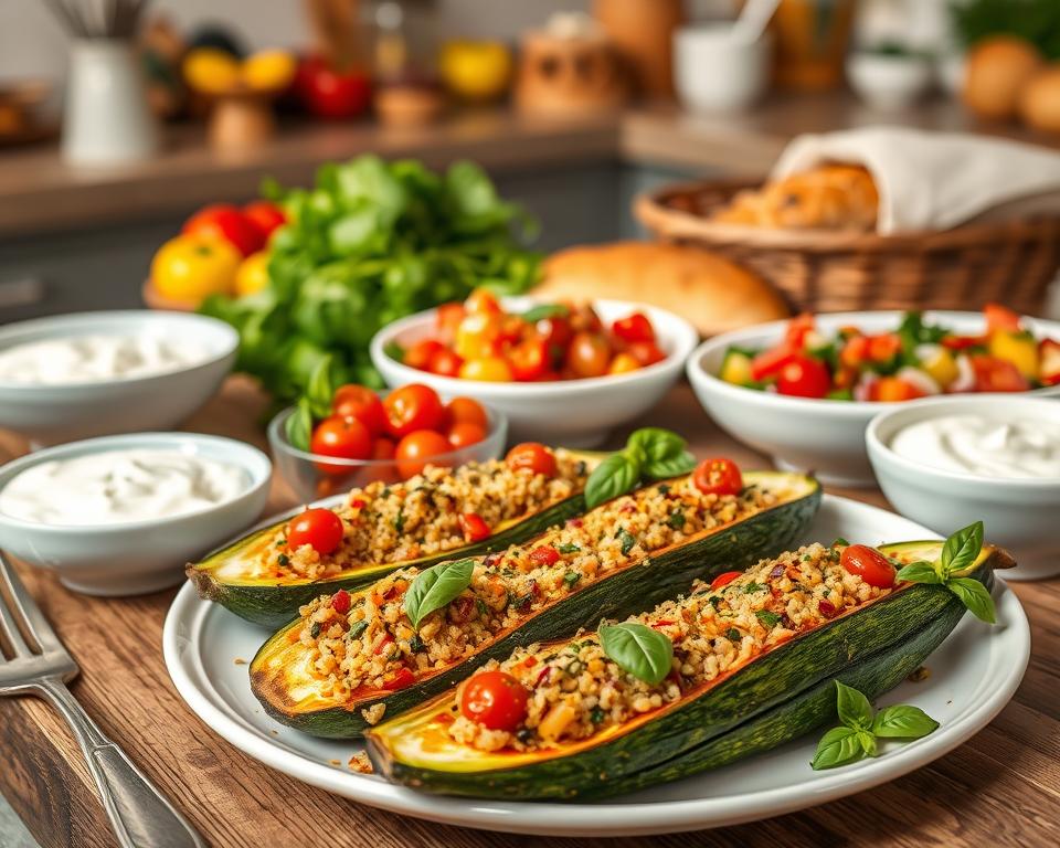 Beilagen für gefüllte Zucchini