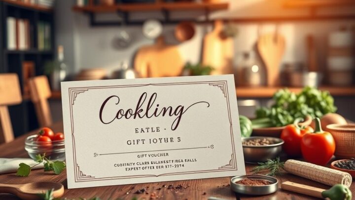 So gestalten Sie Ihre Einladungskarte für Kochkurs-Gutschein