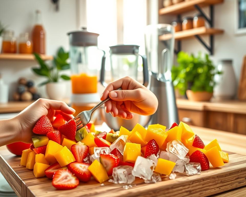 Fruchteis Zubereitung