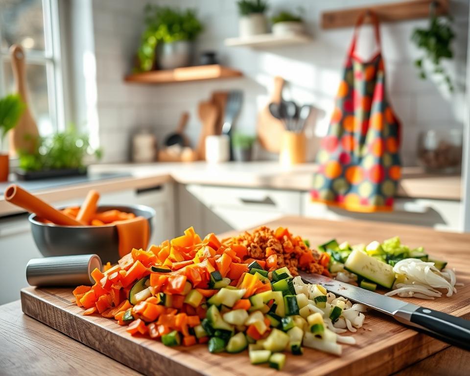 Gemüsefrikadellen vorbereiten Anleitung