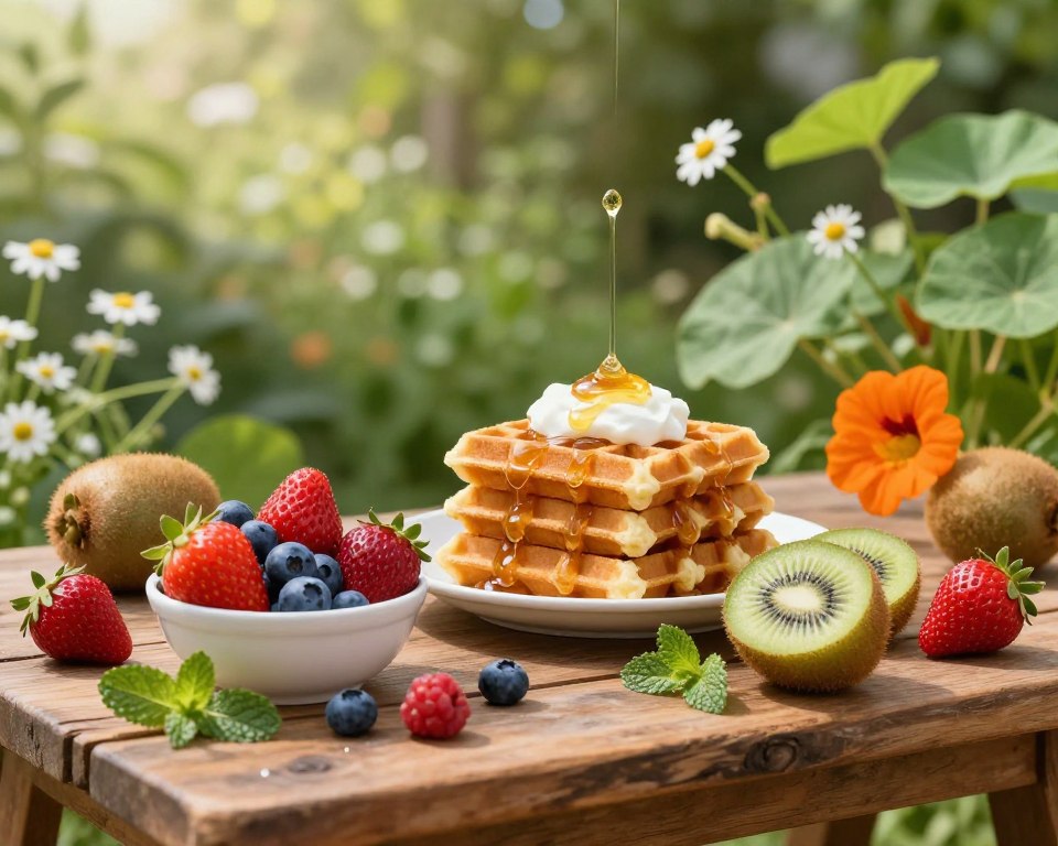 Gesunde Waffel-Toppings aus dem Garten Gesunde Waffel-Toppings aus dem Garten