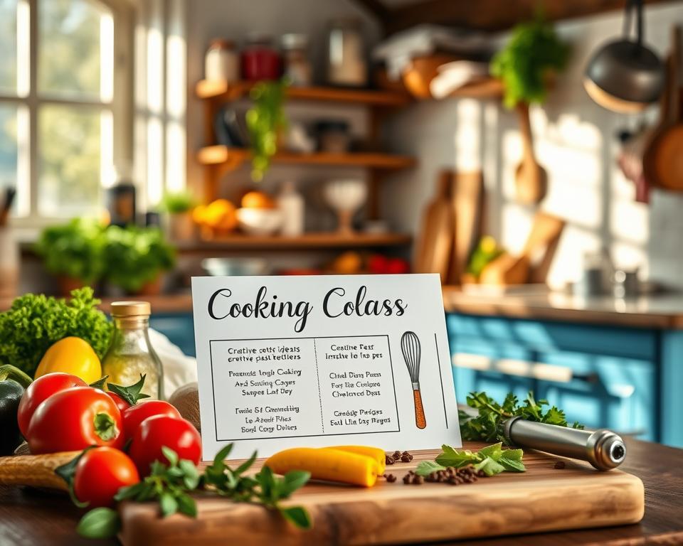 Kreative Textideen Kochkurs Einladung