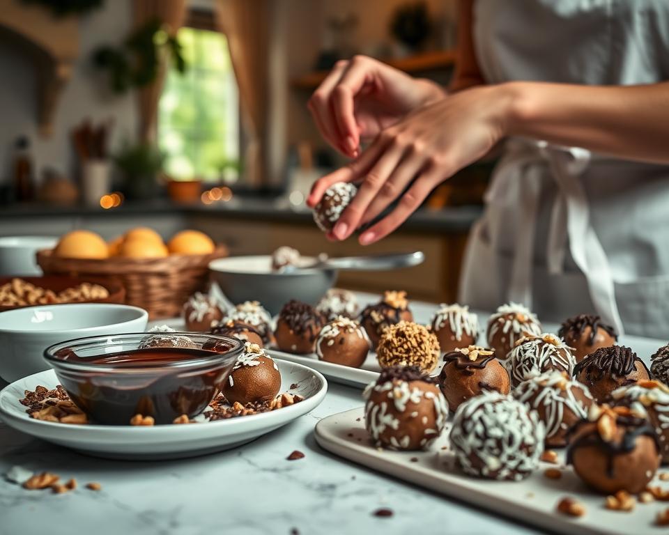 Rumkugeln verzieren Dekoration