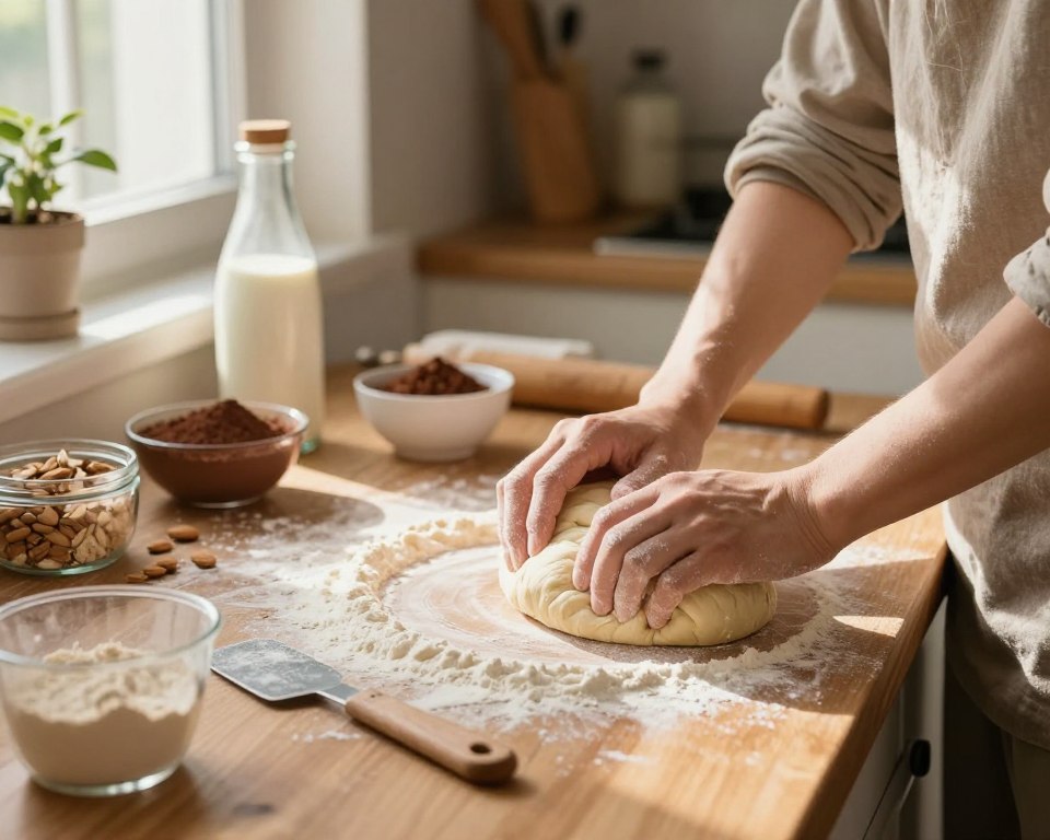 Veganer Hefeteig zubereiten