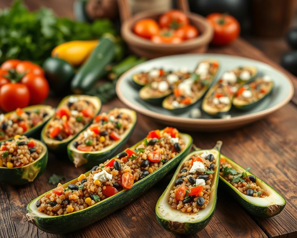 Vegetarische Zucchini Füllungen