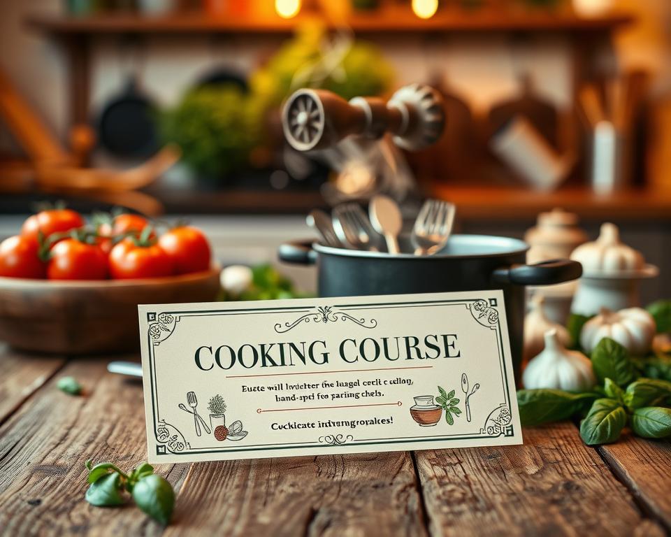 Visuelle Gestaltungselemente Kochkurs Gutschein