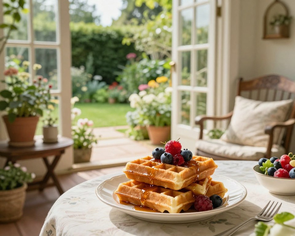 Waffeln im Gartenhaus genießen Waffeln im Gartenhaus genießen