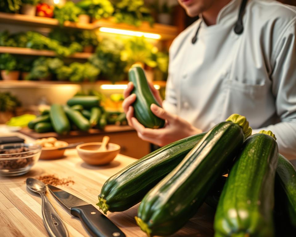 Zucchini auswählen und vorbereiten