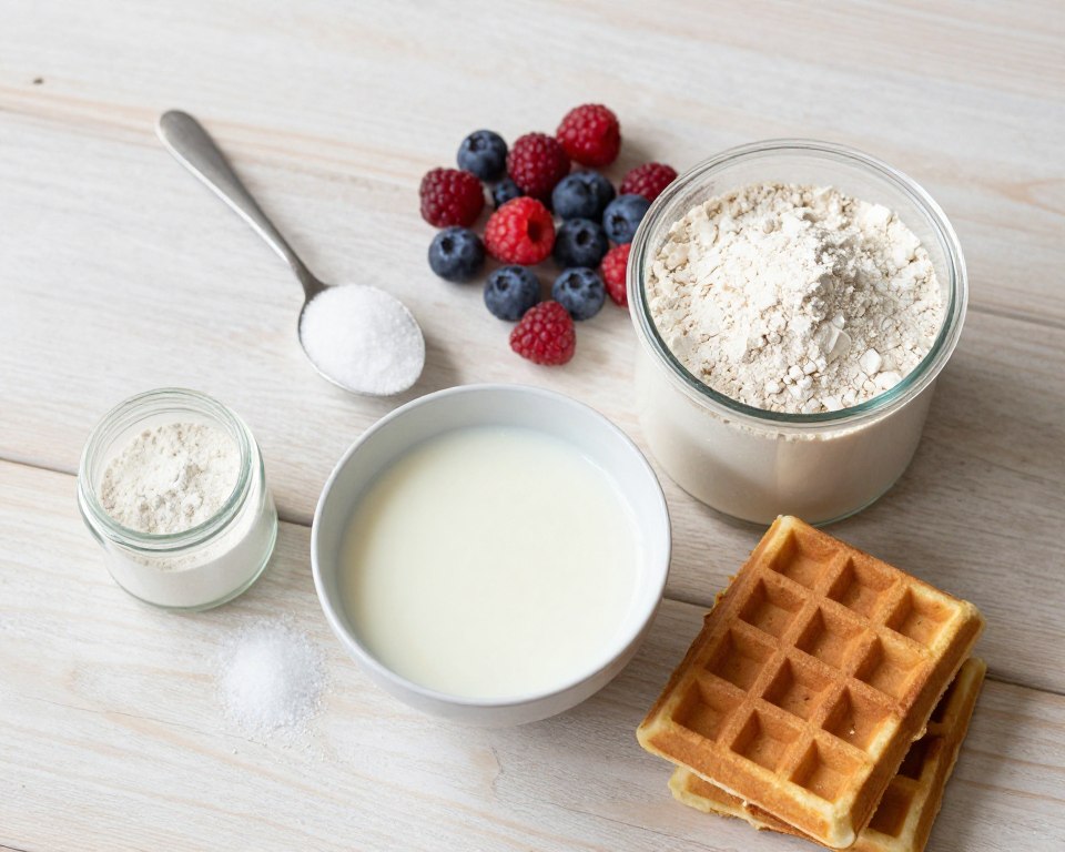 Zutaten für Waffeln ohne Eier Zutaten für Waffeln ohne Eier