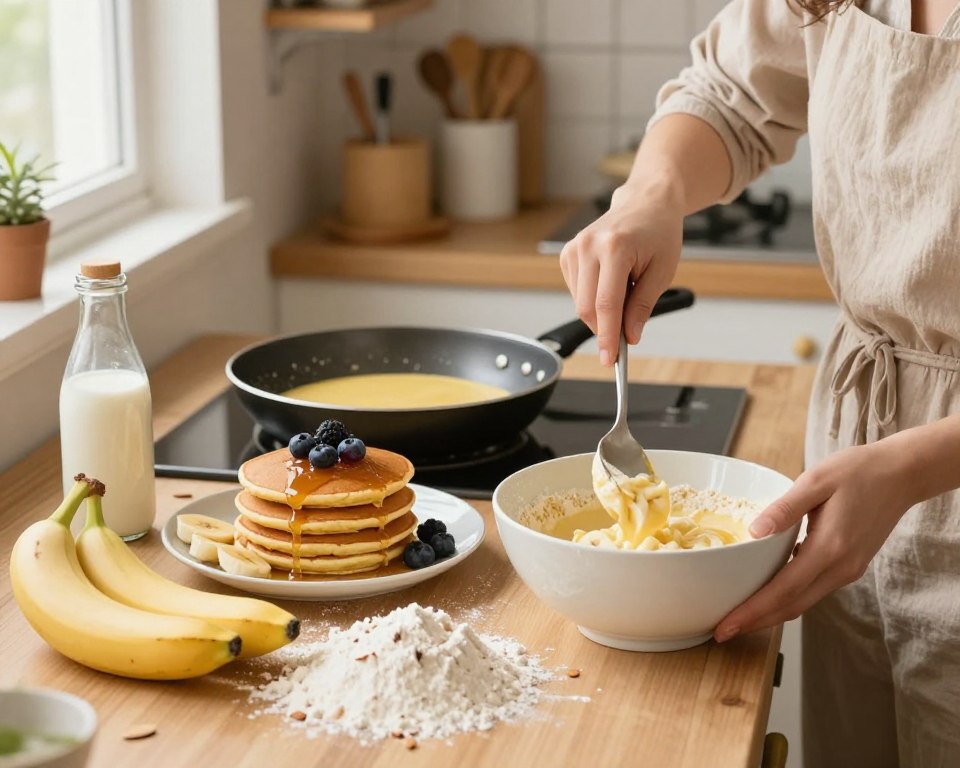 Vegane Bananen Pancakes selber machen – Anleitung