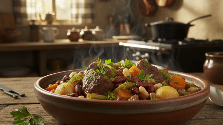 Bohneneintopf mit Rindfleisch selber kochen
