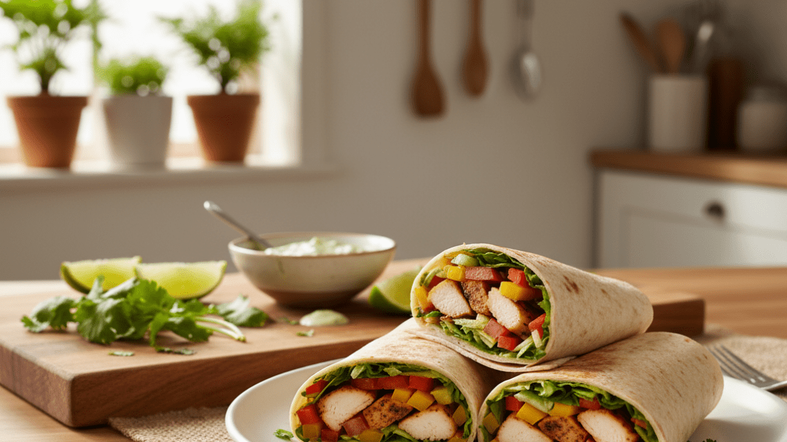 Hähnchen Wraps selber machen – einfache Anleitung