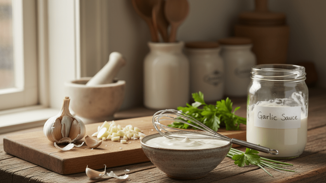 Knoblauchsoße selber machen – Einfache Anleitung