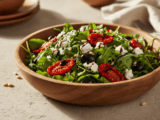 mediterraner salat mit getrockneten tomaten und rucola