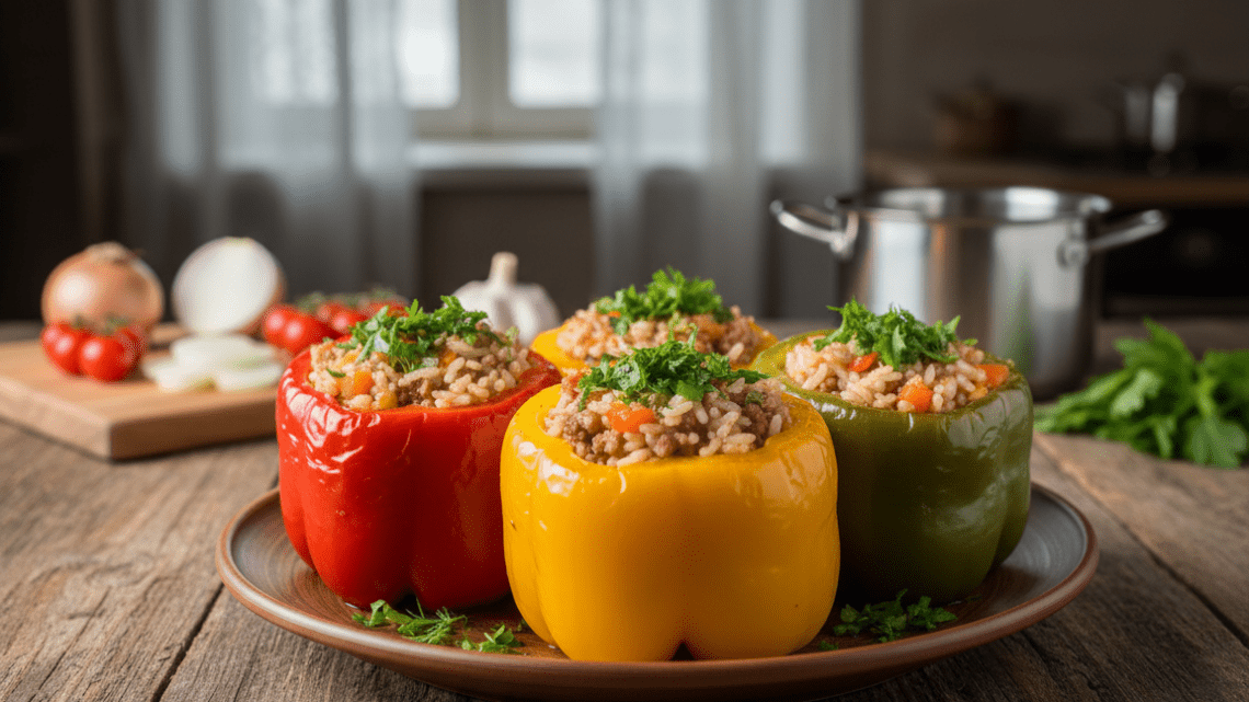 Paprika mit Reis gefüllt – Einfache Anleitung