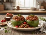 zucchini gefüllt mit hackfleisch