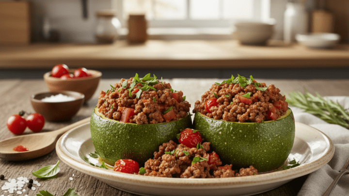 Zucchini gefüllt mit Hackfleisch – Einfache Anleitung